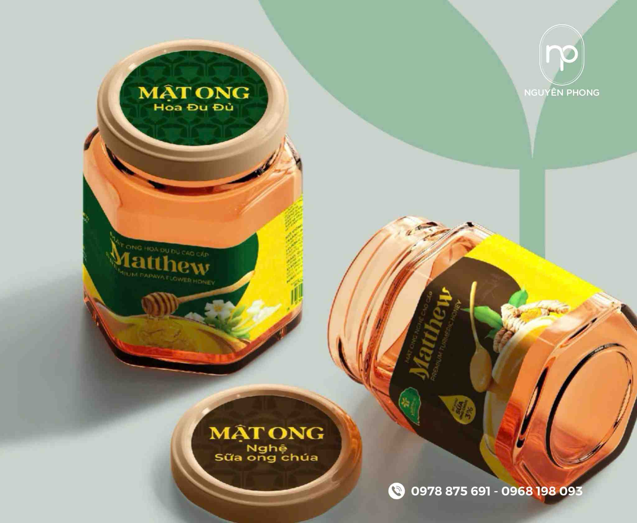 Mẫu sticker dán mật ong